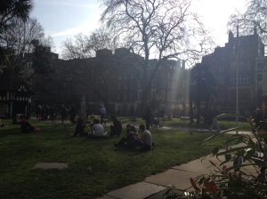 Lunching in Soho Square